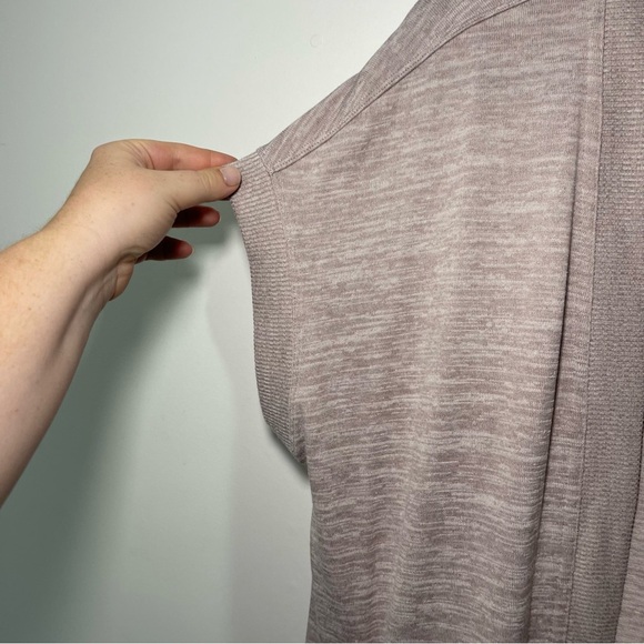 Calvin Klein Women’s Taupe Open Front Short Sleeve Cardigan Size M Performance - Picture 3 of 10